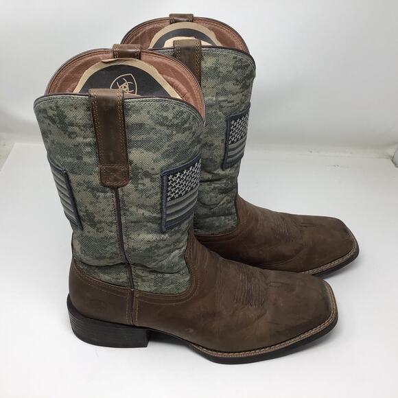 Ariat Mens Sport Patriot Western Boot Distressed Brown Sage Camo Size 10.5 main image 9